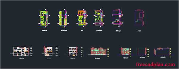 Sports recreation plan in autocad