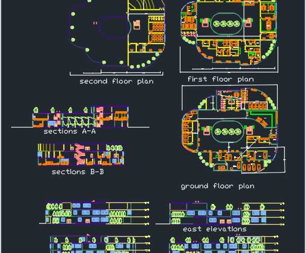 clinic plan dwg cad project