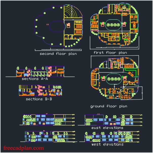 clinic plan dwg cad project
