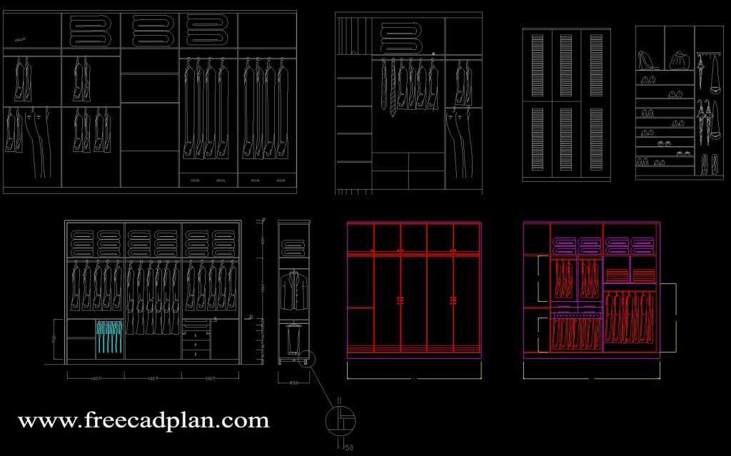 closet dwg cad block dressing room furniture download free cad plan