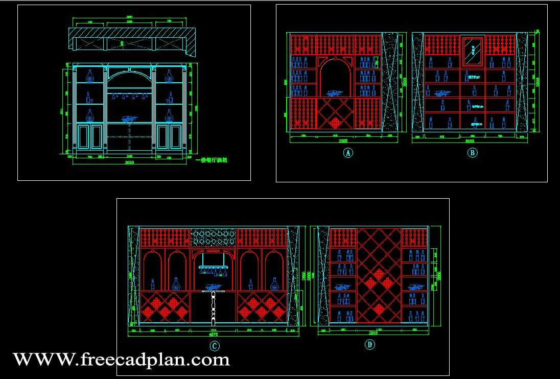 blocco cantinetta dwg in Autocad
