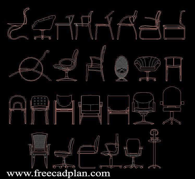 Chair Dwg Cad Block In Autocad Free, Outdoor Seating Furniture Cad Blocks Free