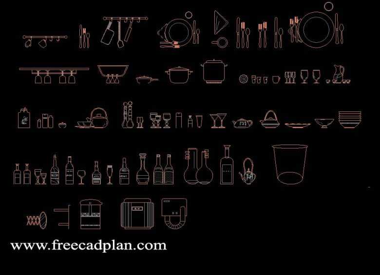 bar equipment dwg cad block in autocad free cad plan