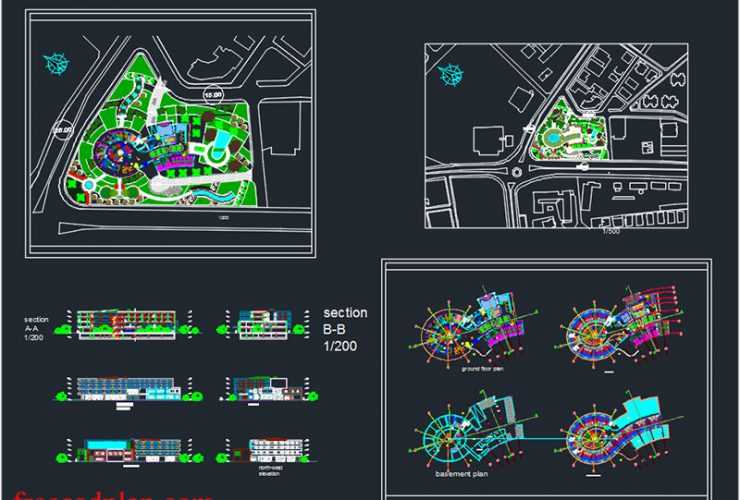 Green Hotel in AutoCAD