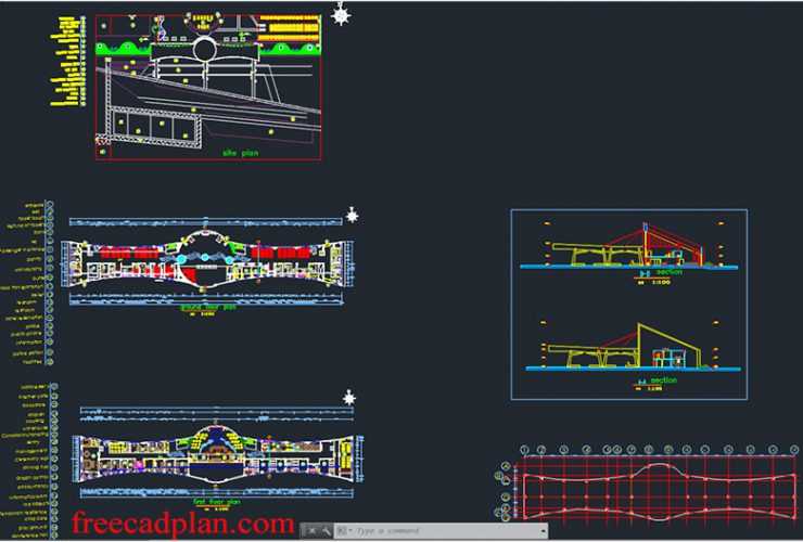 Railway Station dwg project