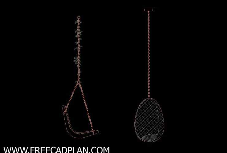 swing chair dwg Archives free cad plan