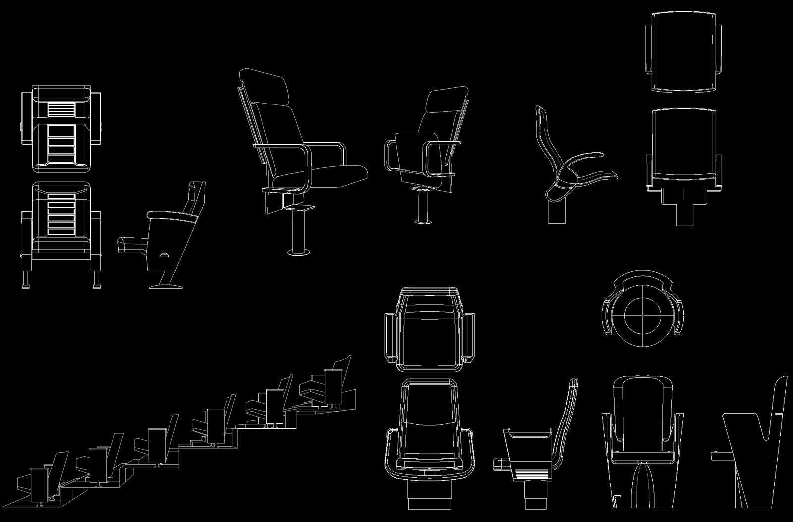 Auditorium Seat Dwg Cad Block In Autocad Download Free Cad Plan