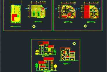 Duplex house in Autocad