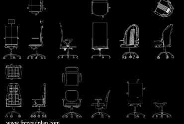 office chair cad block