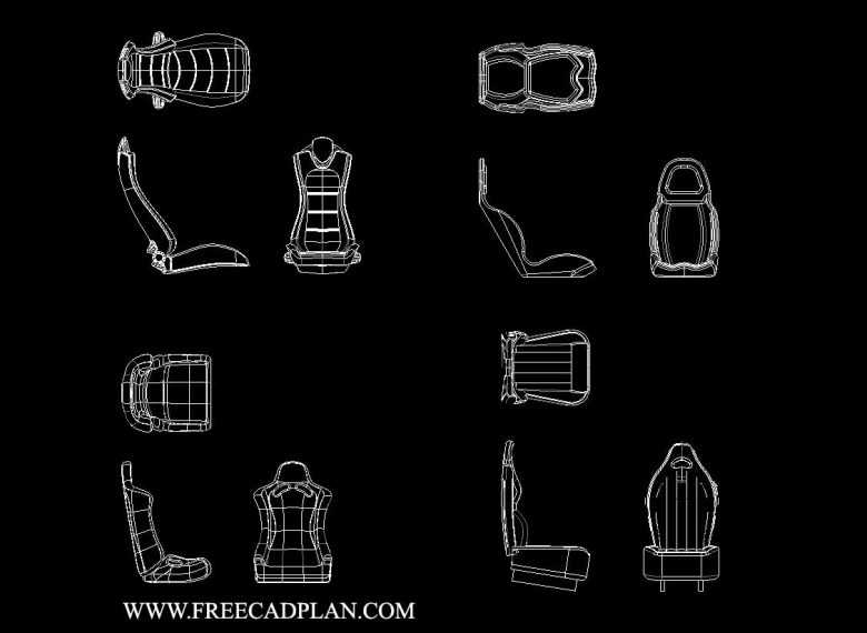 Car Seat DWG CAD BLOCK in AUTOCAD , FREE DOWNLOAD - free cad plan