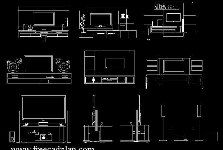 Home theater DWG CAD Block
