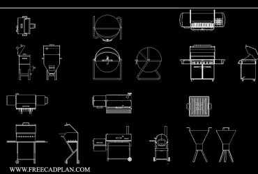 barbecue grill DWG cad block