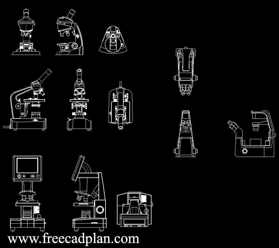 Microscope DWG CAD Block