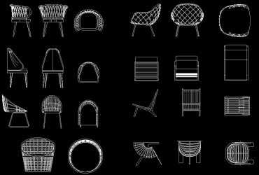 outdoor chair dwg cad