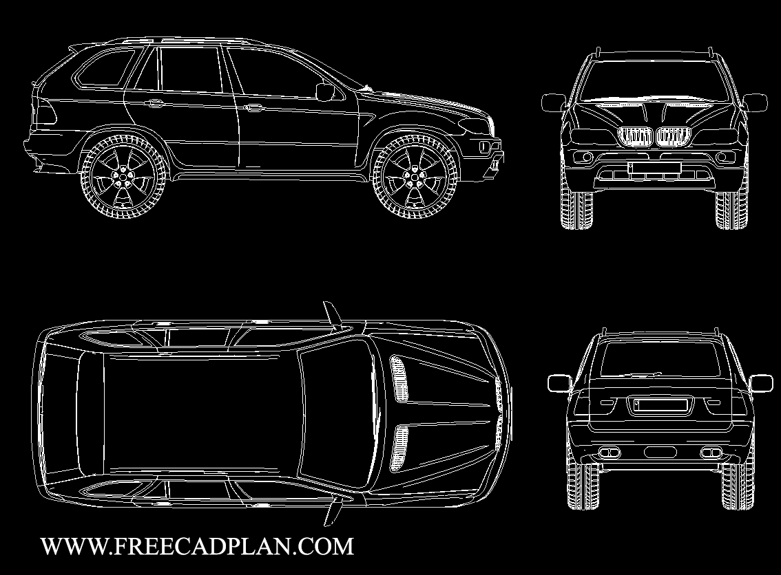 Lukisan BLOCK CAD BMW X5 DWG