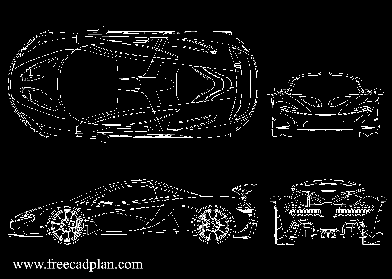 Menggambar Block CAD McLaren P1