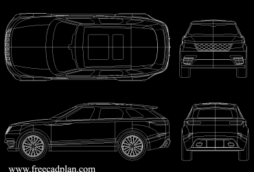 bloco CAD Range Rover Velar DWG