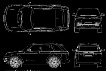 bloco CAD Range Rover Vogue DWG