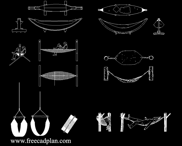 Hammock DWG CAD Block in Autocad download free cad plan