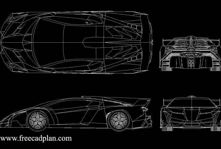 Blocco CAD Lamborghini Veneno