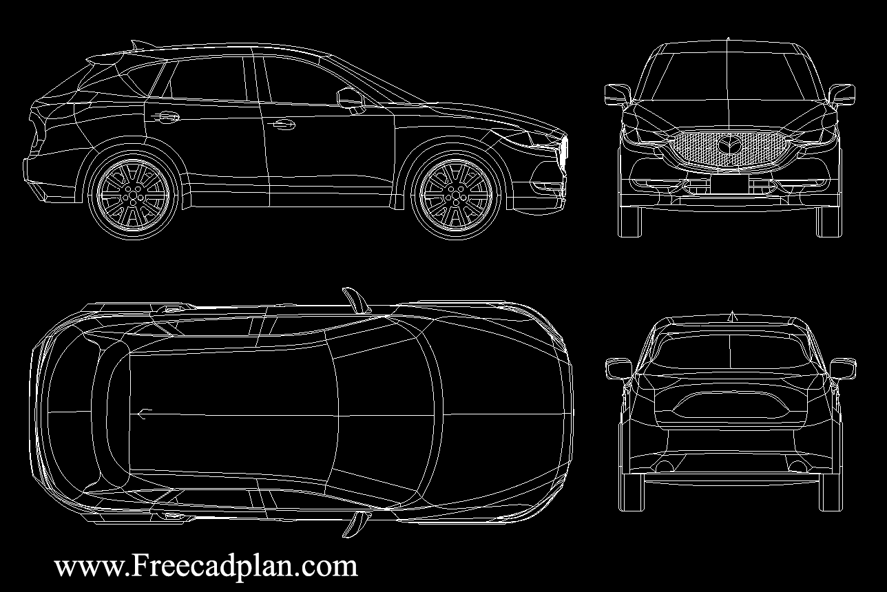 MAZDA CX 5 (2021) Lukisan Block CAD