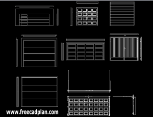 Garage Door DWG CAD Block in Autocad , Download - free cad plan