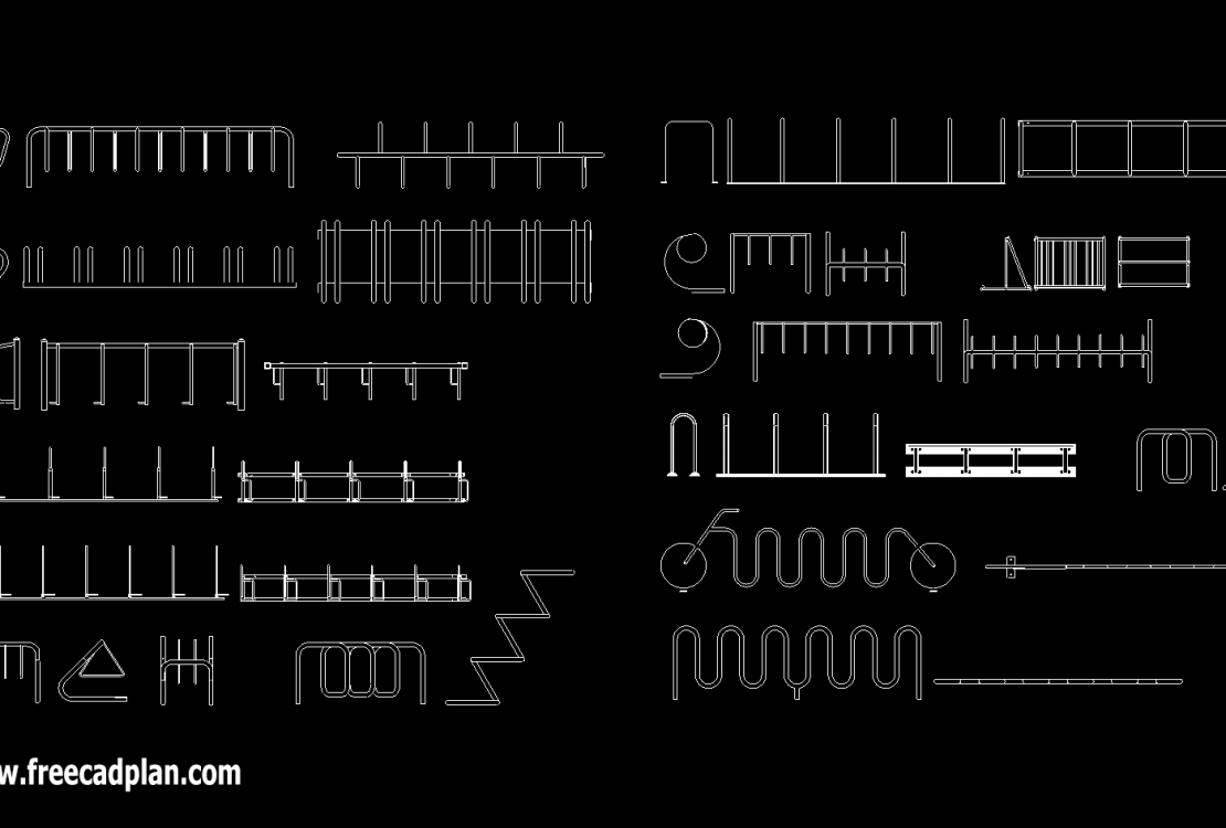 Bike Racks CAD Blocks Archives free cad plan