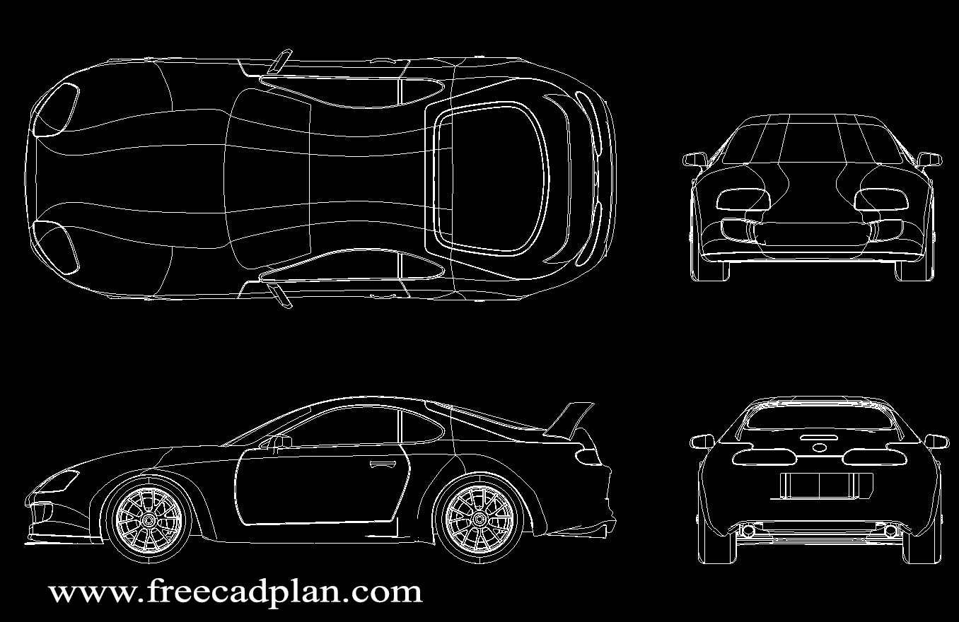 Toyota Supra MK4 Block CAD
