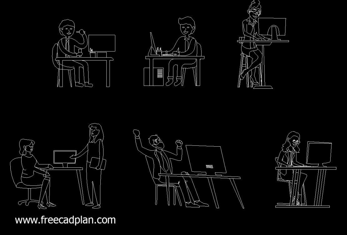 Construction Worker Cad Block