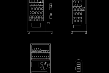 mesin layan diri DWG Block CAD