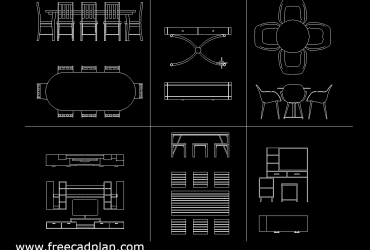 table cad block collection